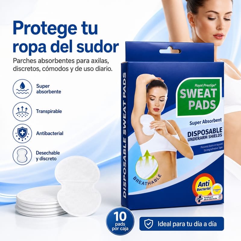 Protege tu ropa del sudor: parches absorbentes para axilas Sweat Pads
