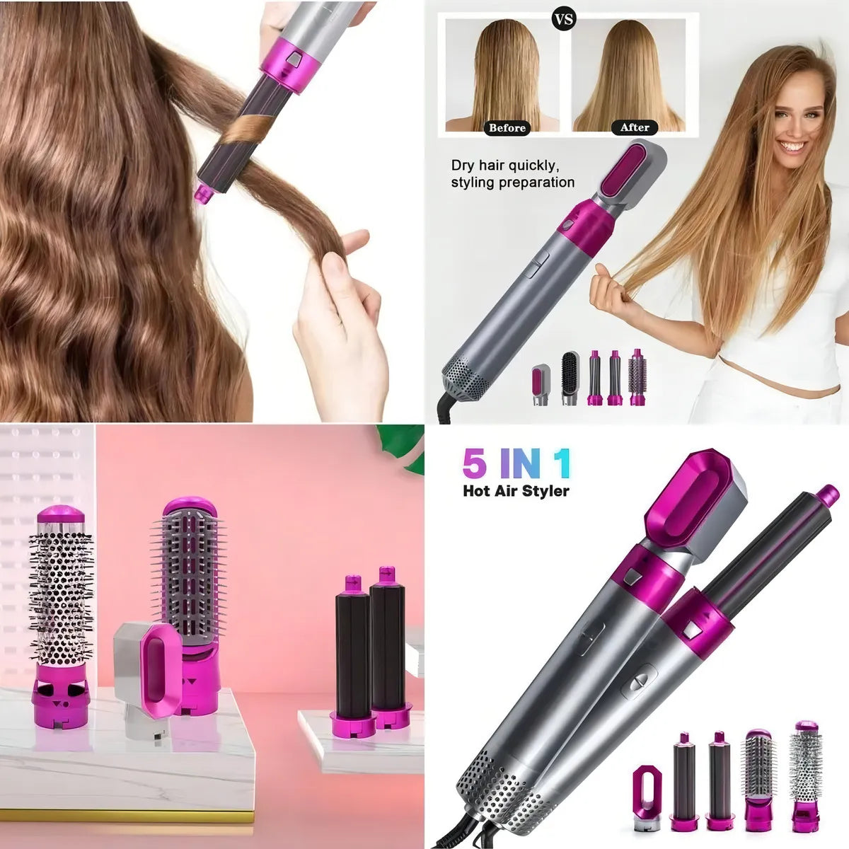 💇‍♀️CEPILLO PARA EL CABELLO 5 EN 1, SECADOR