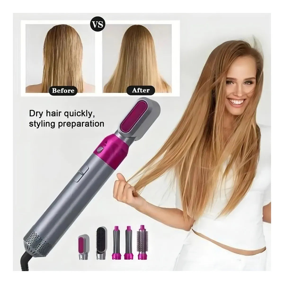 💇‍♀️CEPILLO PARA EL CABELLO 5 EN 1, SECADOR
