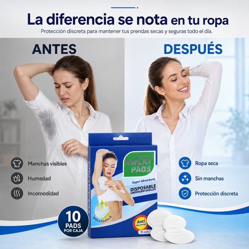 La diferencia se nota en tu ropa con Sweat Pads