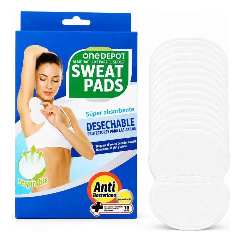 Caja de Sweat Pads con 10 protectores absorbentes para axilas